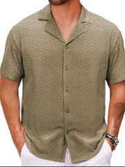 Everyday Plus Size Short Sleeve Button Shirt �Men