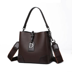 Women's Contrast Color Bucket Crossbody Shoulder Bag