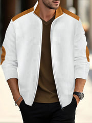 Men's Extended Size Full Zip Casual Top - Plus Size