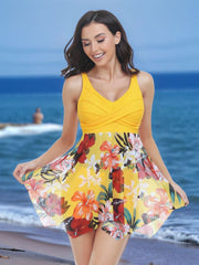 Printed Wide Strap Two-Piece Swim Set