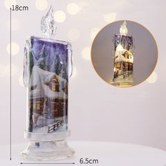 Christmas Transparent Electronic Candles Decorative Gifts LED