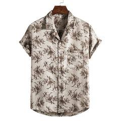 Men Short sleeved beach shirts men New printed shirt