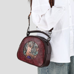 Retro Embossing Large Capacity Women's Handbag All-matching