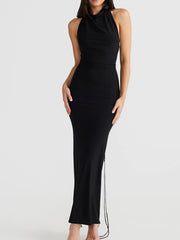 Backless Slit Sleeveless Bodycon Maxi Dress