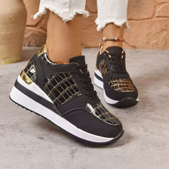 Lace Up Round Toe Sneakers
