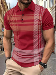 Men's Plus Size Short Sleeve Polo Shirt with Button Accents �Big & Tall Fit