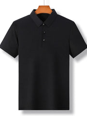 Men's Plus Size Breathable Collared Neck Short Sleeve Polo