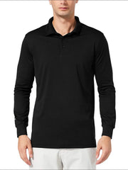 Long Sleeve Collared Neck Polo Shirt