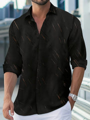 Men's Extended Size Collared Shirt �Button Front, Long Sleeves