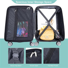 2-piece Luggage Set With ABS Lightweight Luggage And Swivel Wheels- FREE USA SHIPPING