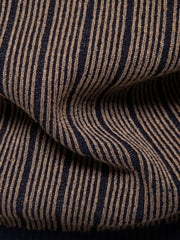 Men's Mock Neck Contrast Striped Sweater