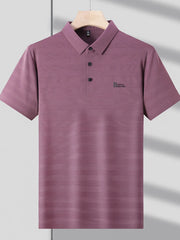 Men's Wide Fit Striped Polo Tee