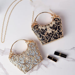 Hollow Out Party Clutch Shiny Banquet Bag