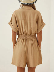 Johnny Collar Short Sleeve Romper