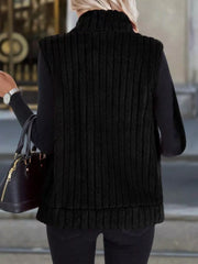 Full Size Fleece Zip-Up Vest Coat Plus Size