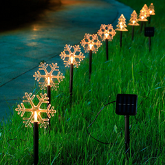 Solar Light Star Snowflake Christmas Tree Garden Light Decoration Lawn Lamp Waterproof Outdoor Lighting Christmas Lights