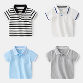 Qing Fashionable Boy Short-sleeved POLO Shirt For Outing At Home