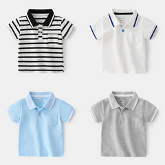 Qing Fashionable Boy Short-sleeved POLO Shirt For Outing At Home