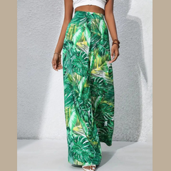 Printed High Waist Wide Leg Pants