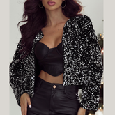 Elegant Sequin Long Sleeve Cardigan