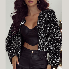 Elegant Sequin Long Sleeve Cardigan