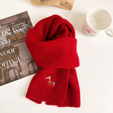 Embroidered Warm Winter Scarf