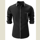 Men's Extended Size Button Down Shirt �Long Sleeve Comfort Fit