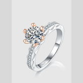 1 Carat Moissanite 925 Sterling Silver Ring
