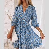 Full Size Ruffled Hem Floral Dress Plus Size