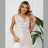 Solid Cowl Neck Top