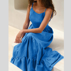 Tiered Maxi Cami Dress with Ruffled Hem