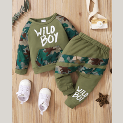 Children's Camouflage Top and Pants Set