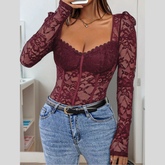 Lace Long Sleeve Bodysuit