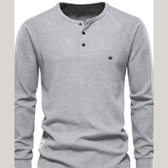 Men's Thermal Waffle-Knit Long Sleeve Shirt