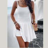 Devine Smocked Scoop Neck Mini Cami Dress