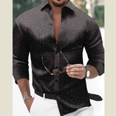 Relaxed Fit Men's Long Sleeve Button-Up Shirt �Plus Size Option
