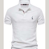 Men's Giraffe Embroidered Short Sleeve Polo