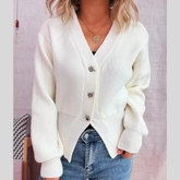 Button Up Long Sleeve Cardigan