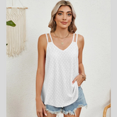 Florira Cutout Eyelet Tank
