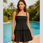 Smocked Frill Cami Mini Dress