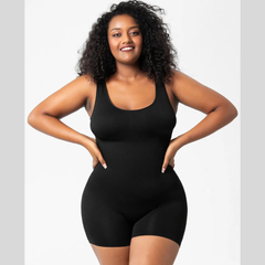 Scoop Neck Wide Strap Shaping Romper