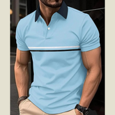 Men's Plus Size Collared Short Sleeve Polo Shirt