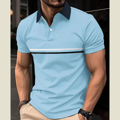Men's Plus Size Collared Short Sleeve Polo Shirt