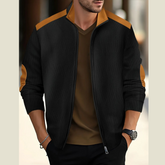 Men's Extended Size Full Zip Casual Top - Plus Size
