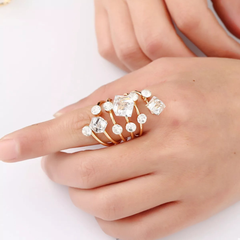 18K Gold-Plated Multi-Layered Ring