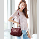 Soft Leather Textured Ethnic Style Simple Versatile Large Capacity Shoulder Messenger Bag