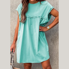 Frill Short Sleeve Mini Dress