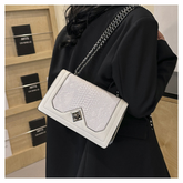 Fashion Snakeskin Pattern Single Crossbody Retro Wine God Shoulder Bag