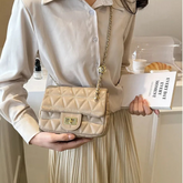 High-grade Diamond Pattern Chain Bag Women's Simple All-match