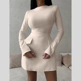 Long Sleeve Bodycon Mini Dress with Pockets